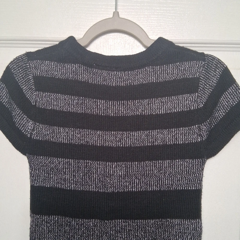 Hearts n Crush Girl's Black & Sparkly Silver Sweater Dress  Size S (7-8)     13